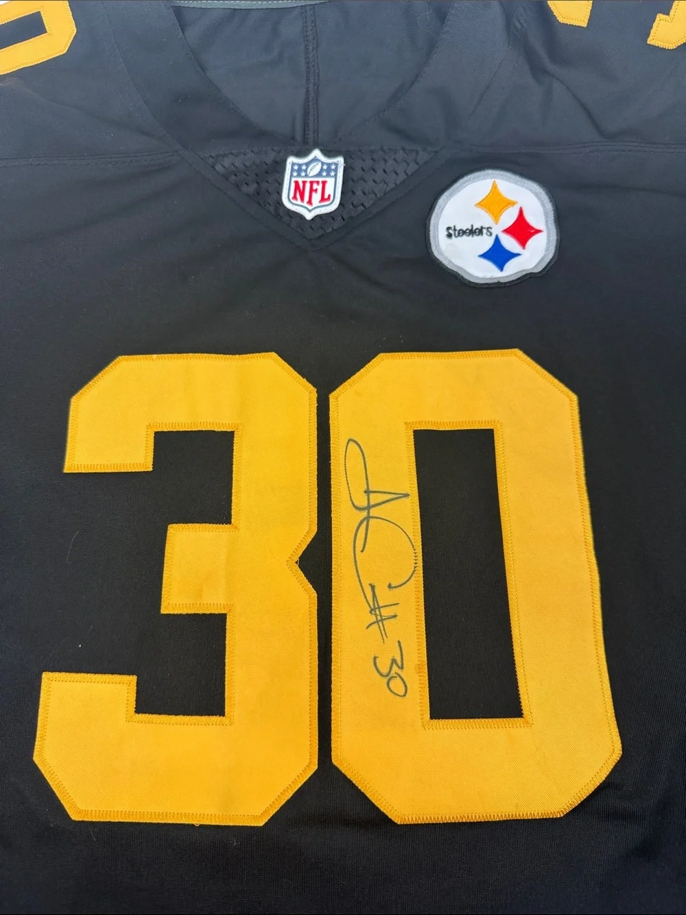 Nike Black Gold Pittsburgh Steelers #30 Football Jersey Conner Signed Size M